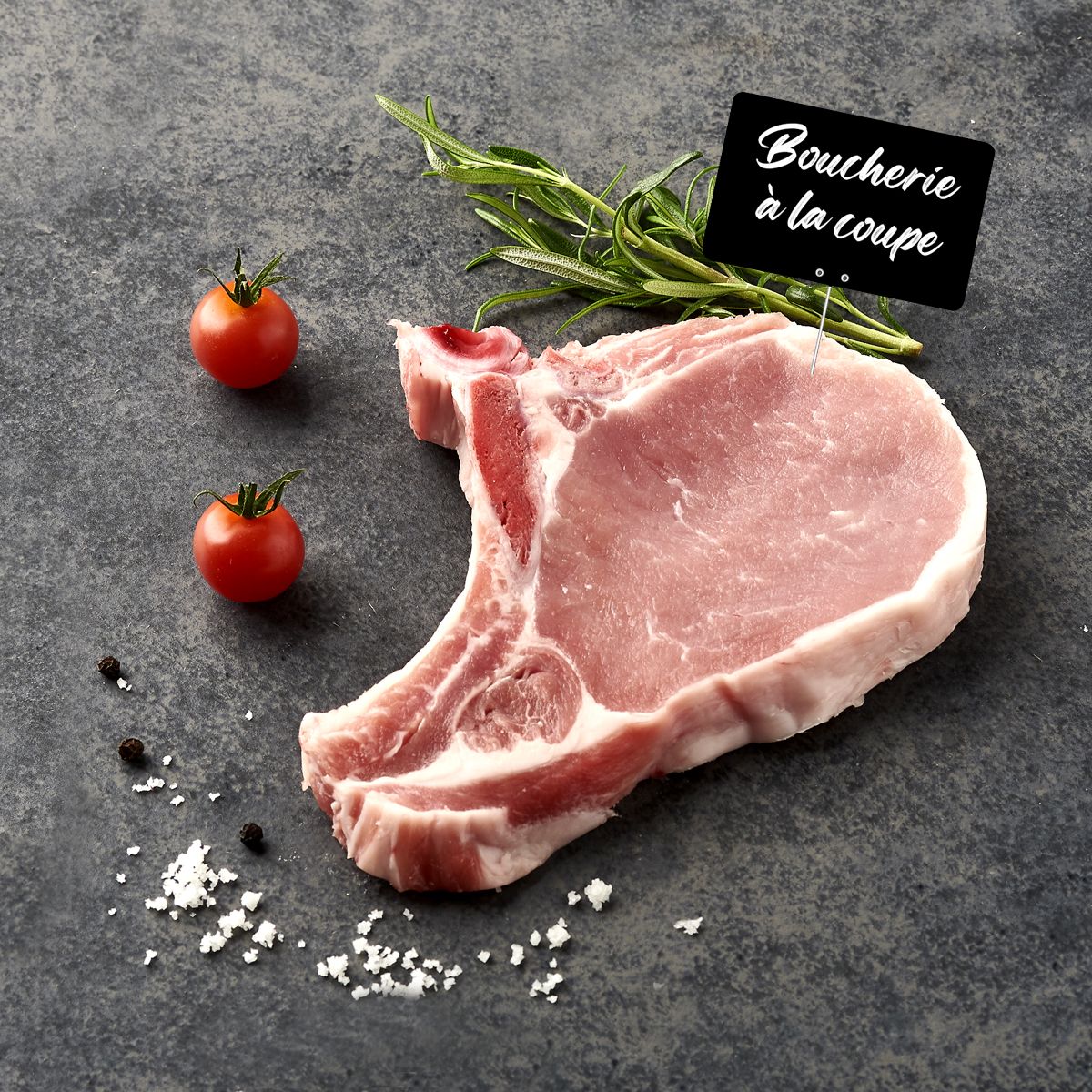 Mon Boucher Côte de porc première à griller 1 pièce 150g pas cher à prix Auchan