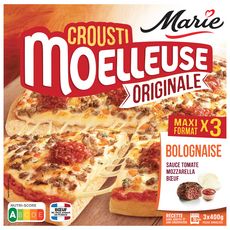 MARIE Pizza crousti moelleuse à la bolognaise 3 pizzas 1,2kg
