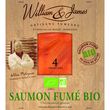 WILLIAM & JAMES Saumon fumé bio 4 tranches 100g
