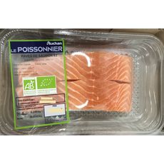 AUCHAN LE POISSONNIER Pavé de saumon bio 2 pièces 250g