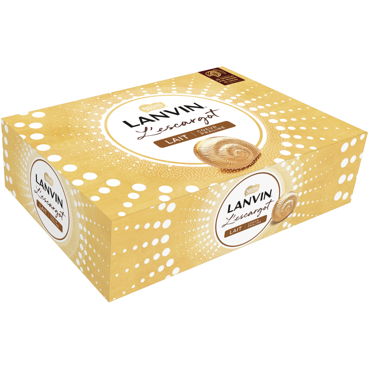 NESTLE Lanvin L'escargot chocolats au lait fourrés au praliné 22 pièces 362g