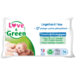 LOVE ET GREEN Lingettes nettoyantes à l'eau pour bébé 56 lingettes