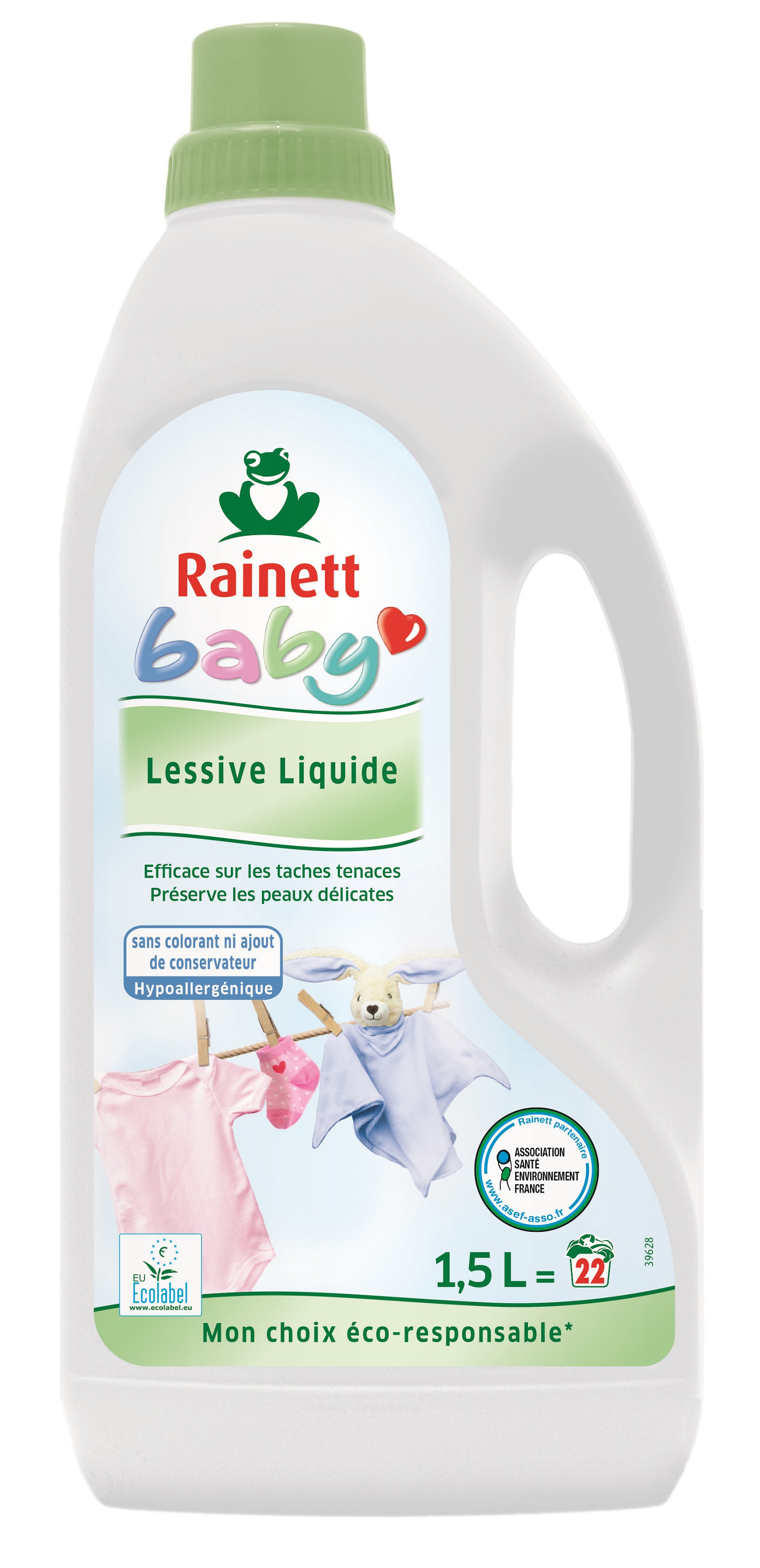 Pack de 8 - Rainett - Baby Assouplissant Ecologique Camomille 750ml - 31  lavages