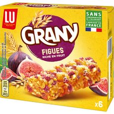 GRANY Barres de céréales aux fruits et figues 6 barres 125g