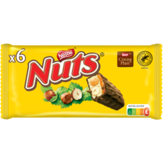 NESTLE Nuts barres chocolatées 6x42g