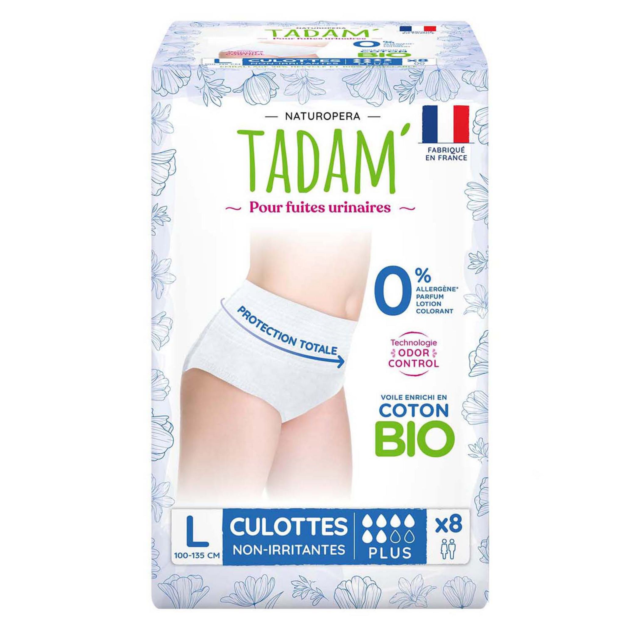 Tadam - Tadam 12 Culottes jetables pour fuites urinaires - Plus Nuit -  Taille M - Sebio