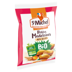 ST MICHEL Petites madeleines bio aux œufs sans huile de palme 400g