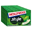 HOLLYWOOD Style chewing-gums sans sucres goût menthe verte 4x12 dragées 92g
