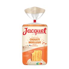 JACQUET Crousti moelleux pain brioché 12 tranches 600g