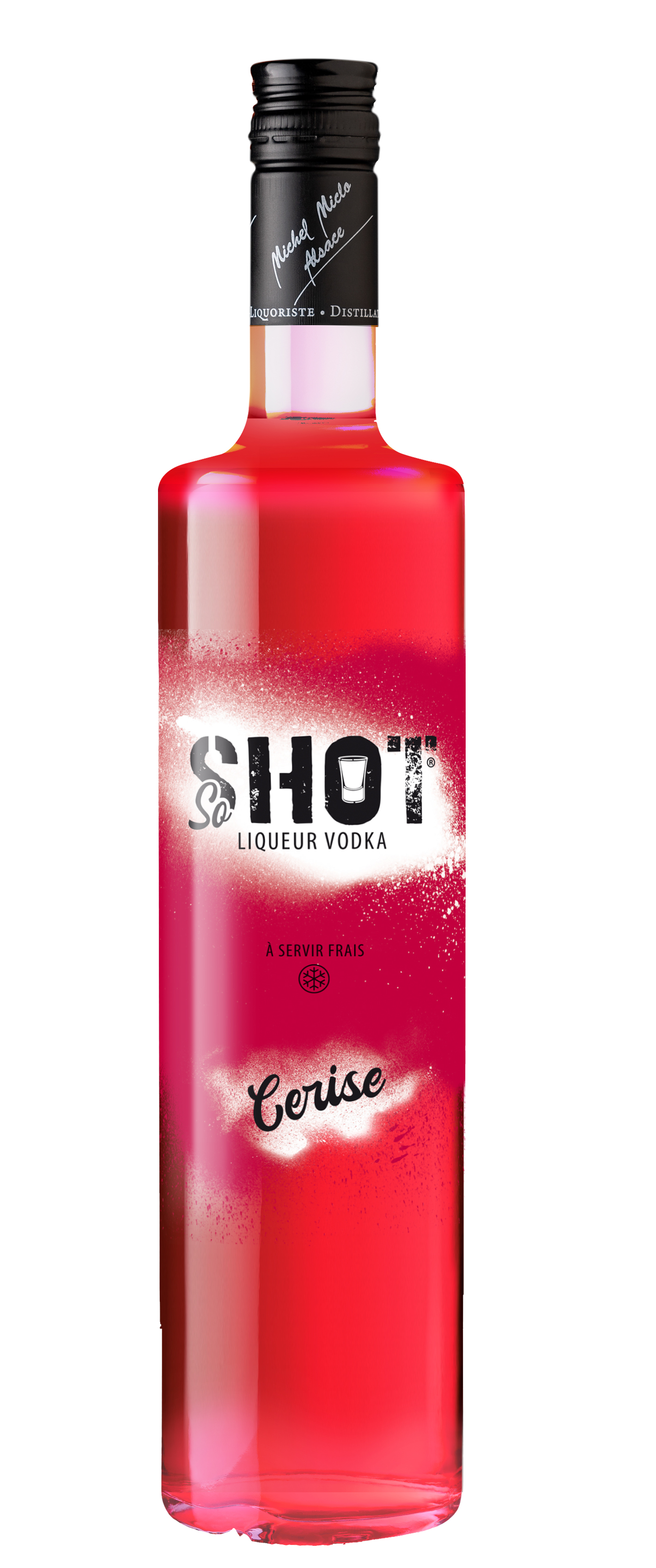 SO SHOT Liqueur de vodka à la cerise 18% 70cl pas cher 