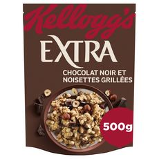 KELLOGG'S Céréales extra chocolat noir noisettes grillées 500g