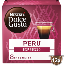DOLCE GUSTO Capsules de café bio espresso du Pérou intensité 8 compatibles Dolce Gusto 12 capsules 84g