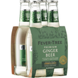 FEVER TREE Boisson ginger beer sans sucre premium mixer bouteilles 4x200ml