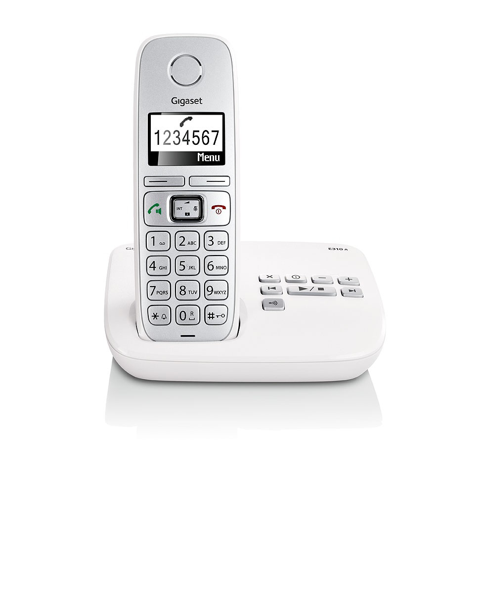 GIGASET Téléphone fixe - E310 - Blanc - Répondeur pas cher 