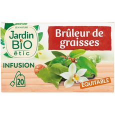 JARDIN BIO ETIC Infusion brûleur de graisses arôme naturel de vanille bio 20 sachets 30g