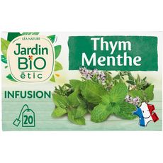 JARDIN BIO ETIC Infusion fraicheur tonique thym menthe 20 sachets 30g