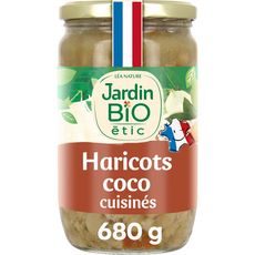 JARDIN BIO ETIC Haricots coco cuisinés en bocal fabriqué en France 680g