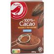 AUCHAN Chocolat en poudre 100% pur cacao non sucré 250g