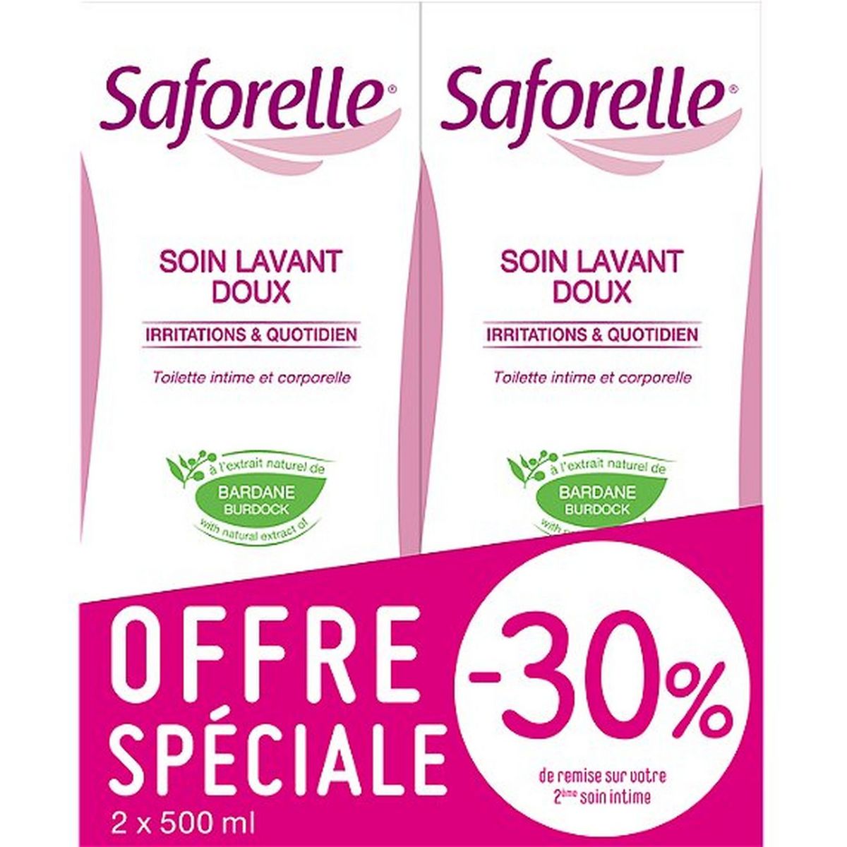 Saforelle Soin Lavant Doux 2 X 500 ml