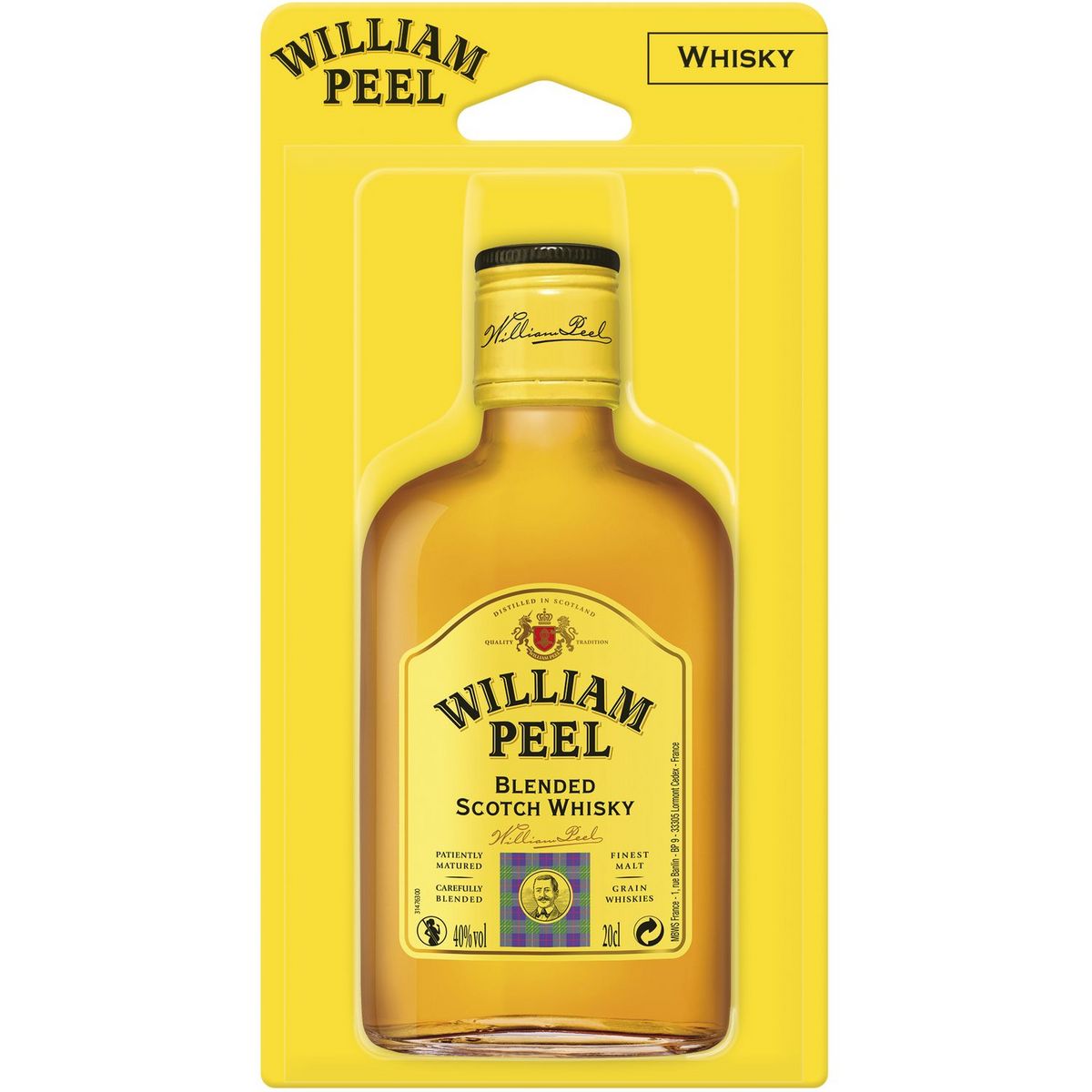 WILLIAM PEEL Scotch whisky écossais blended malt 40% 20cl