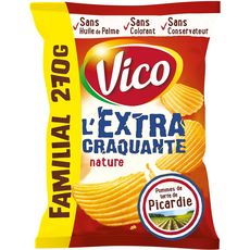 VICO Chips ondulées extra craquantes nature format familial 270g