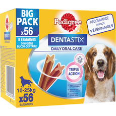 PEDIGREE Dentastix friandises hygiène dentaire pour moyen chien 56 pièces 1.44kg