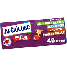 APERICUBE Cubes de fromage apéritif Best Of des Saveurs 48 cubes 250g