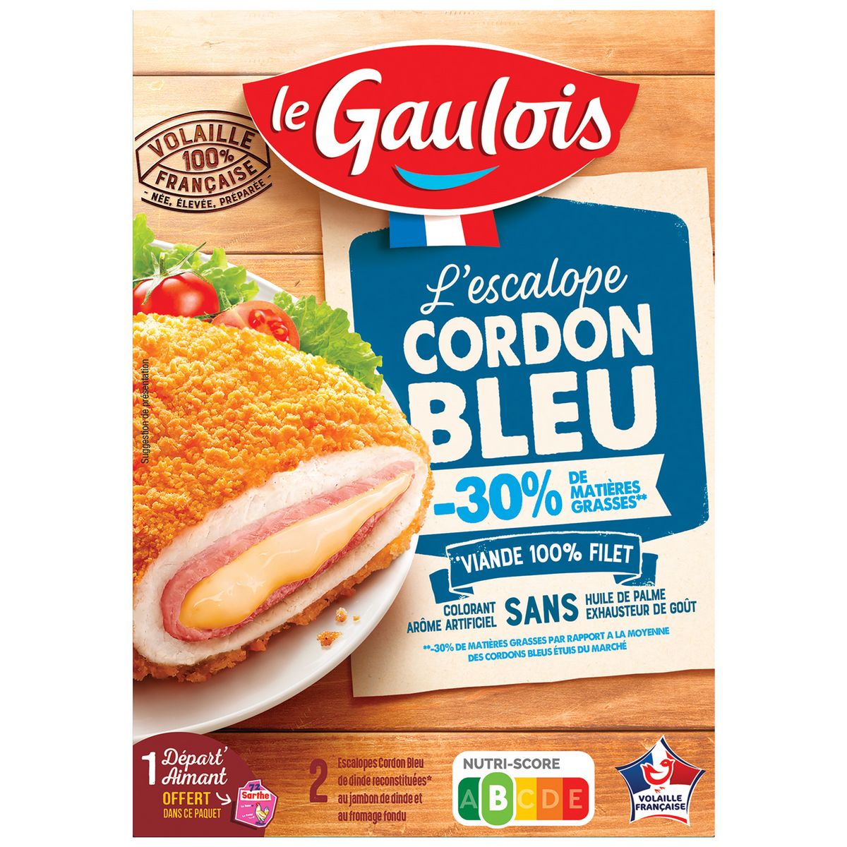 LE GAULOIS Cordon Bleu de dinde -30% matières grasses 2 200g