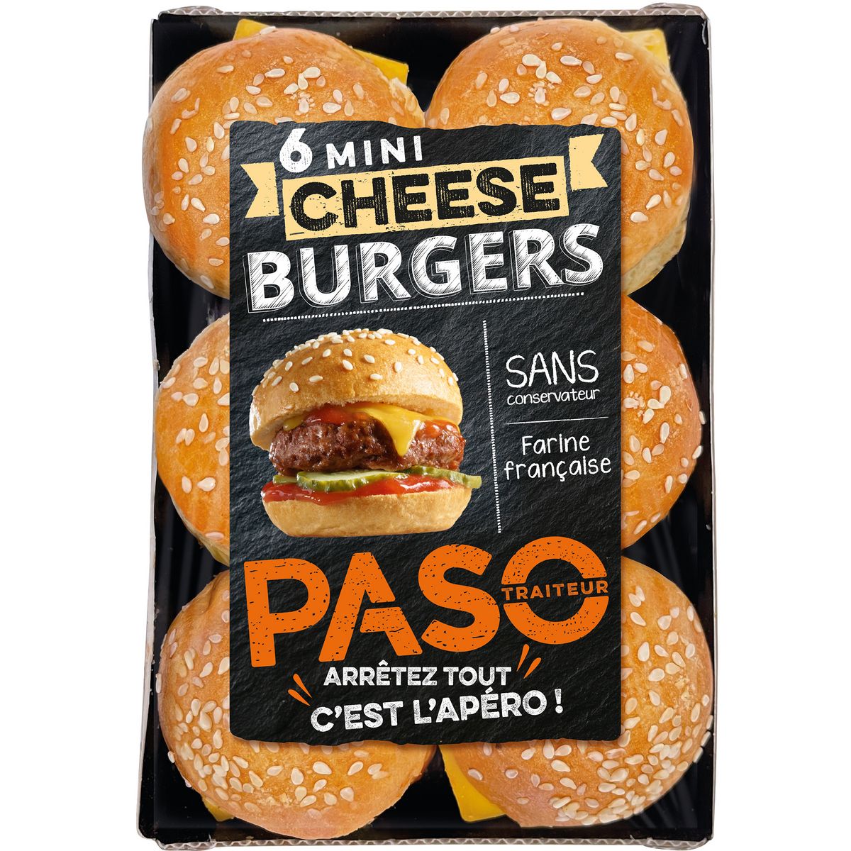 PASO Mini cheese burgers 6 pièces 210g
