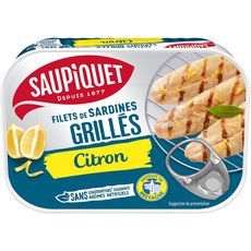SAUPIQUET Filets de sardines grillés au citron produit en Bretagne 70g