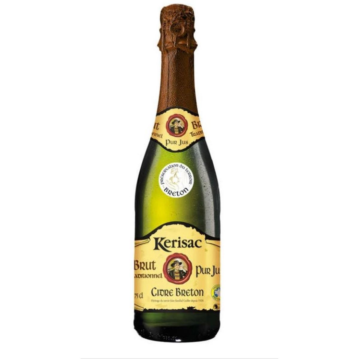 KERISAC Cidre breton brut traditionnel pur jus 6% 75cl pas cher - Auchan.fr