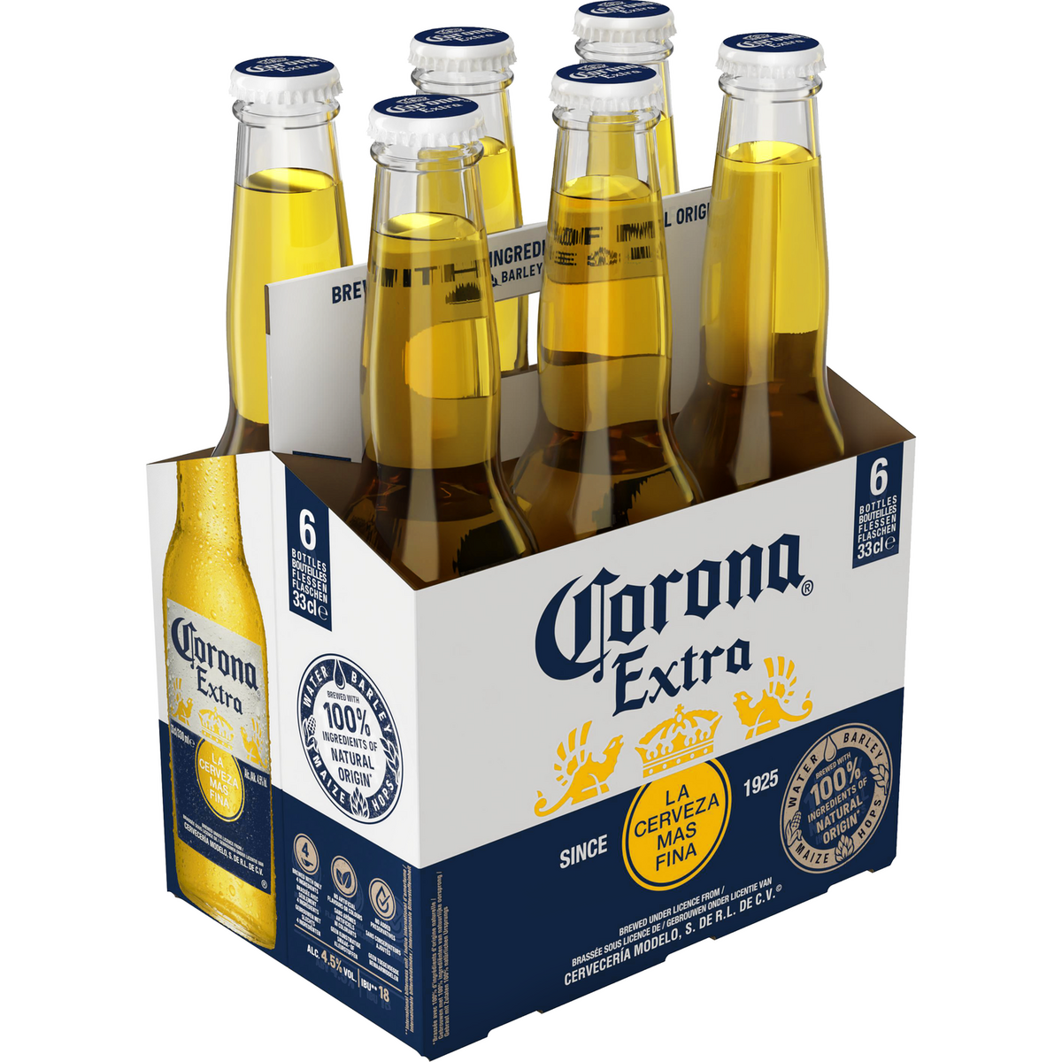Pack CORONA Extra 4,5% bouteille 33cl x 6