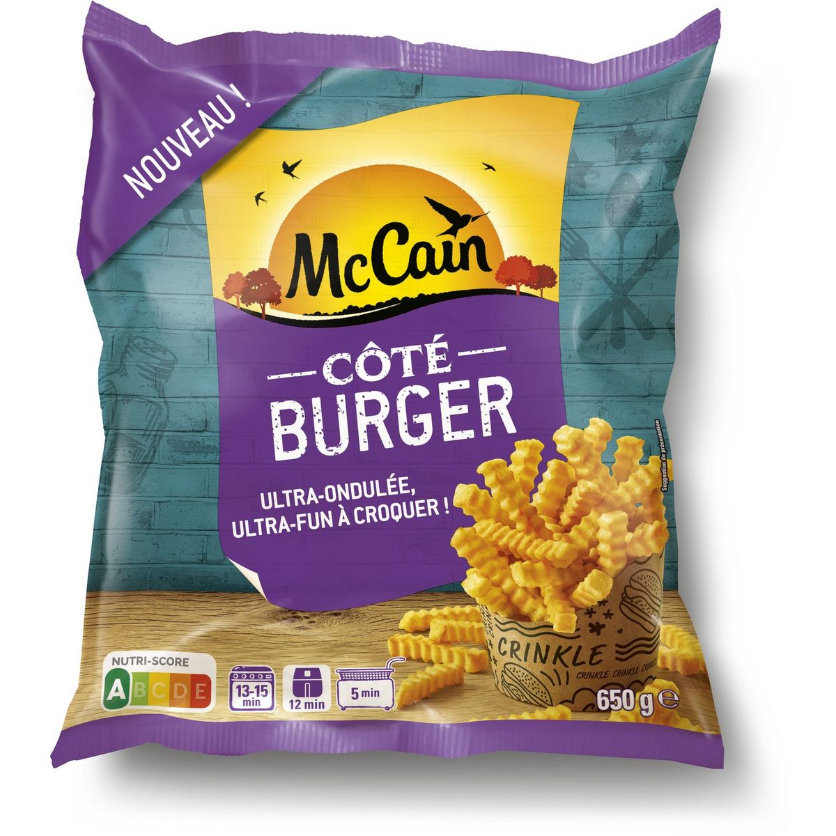 Mccain Côté Burger Ultra Ondulée 650g Pas Cher Auchanfr