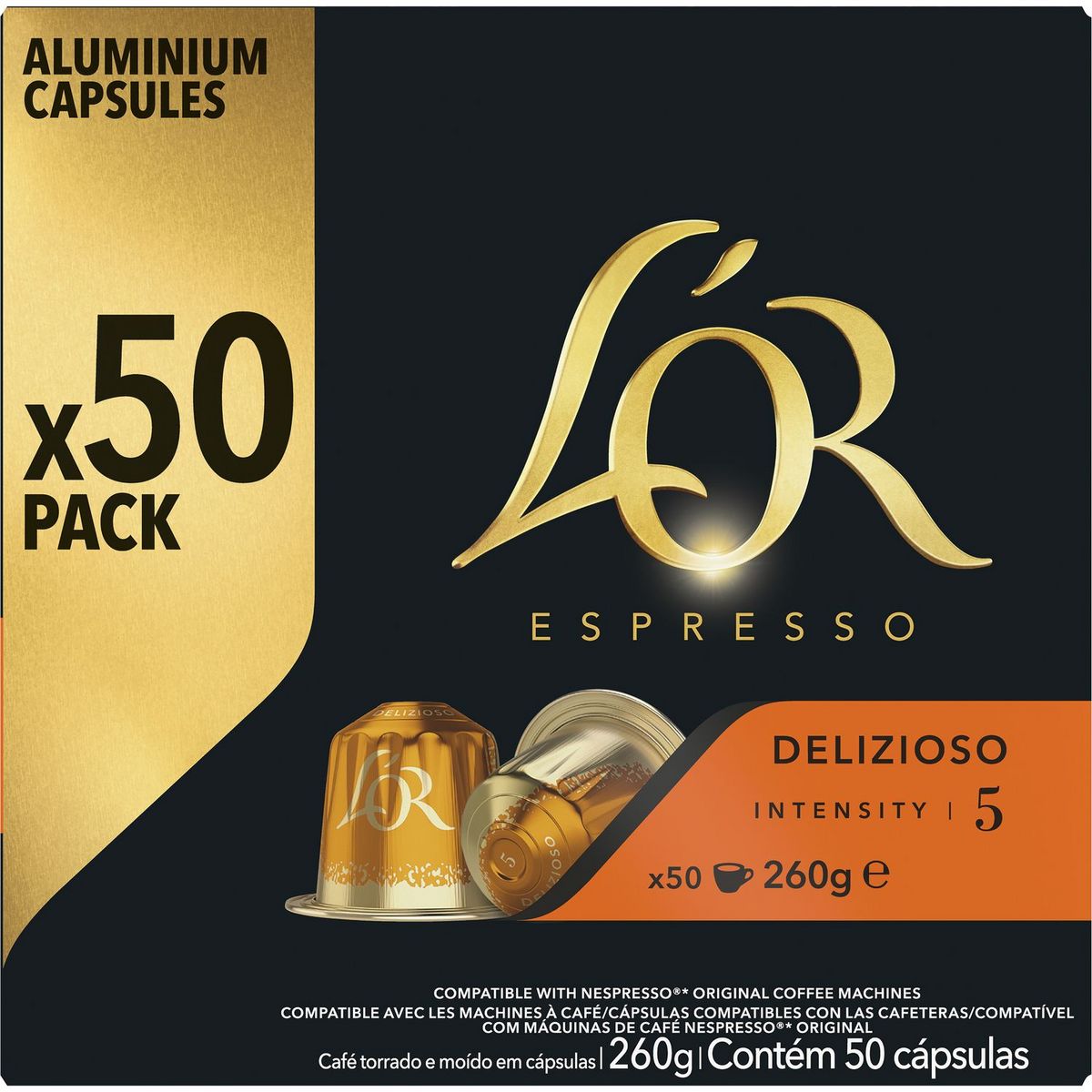 L'OR ESPRESSO Capsules de café delizioso intensité 5 compatibles