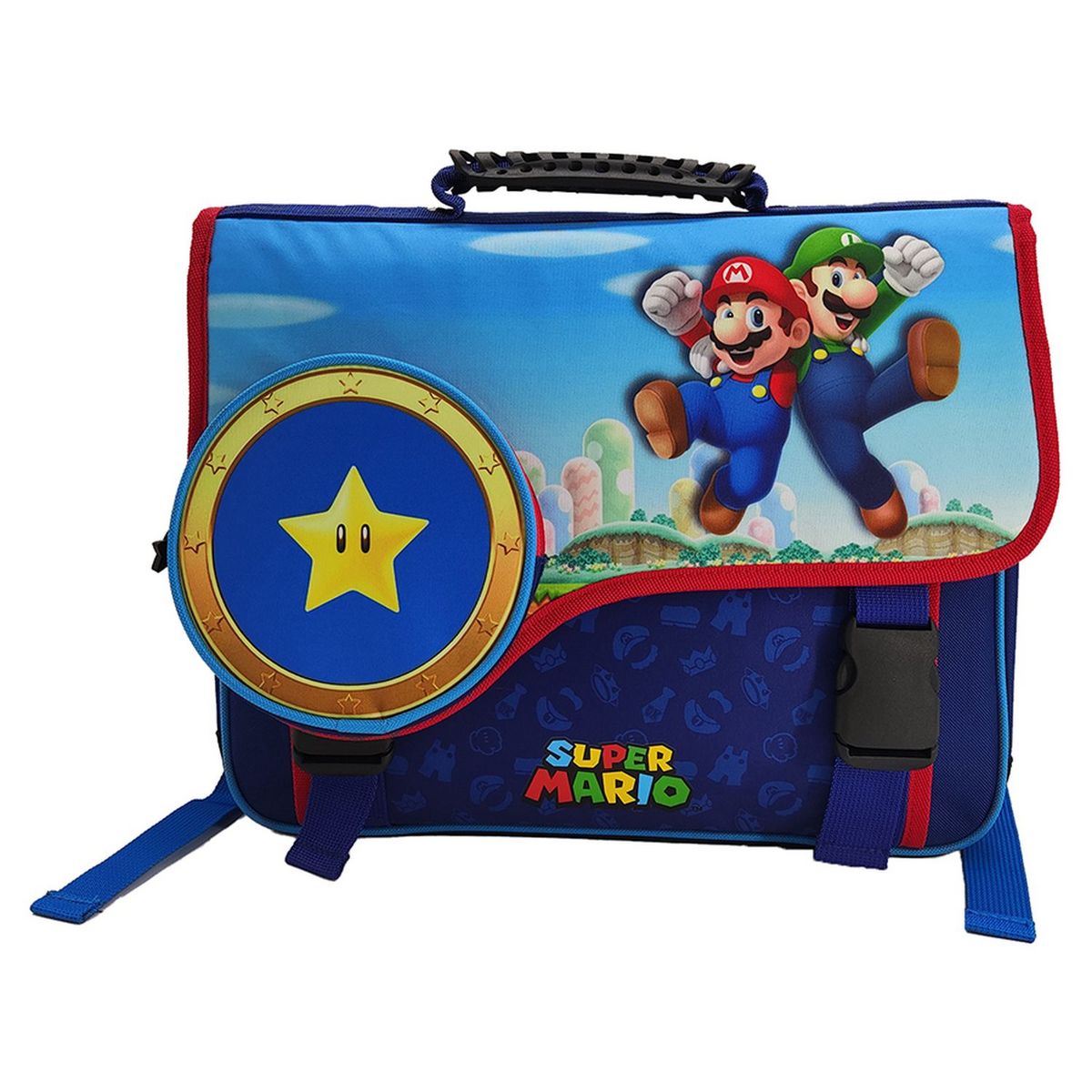 NINTENDO Cartable 38 cm bleu SUPER MARIO pas cher Auchan