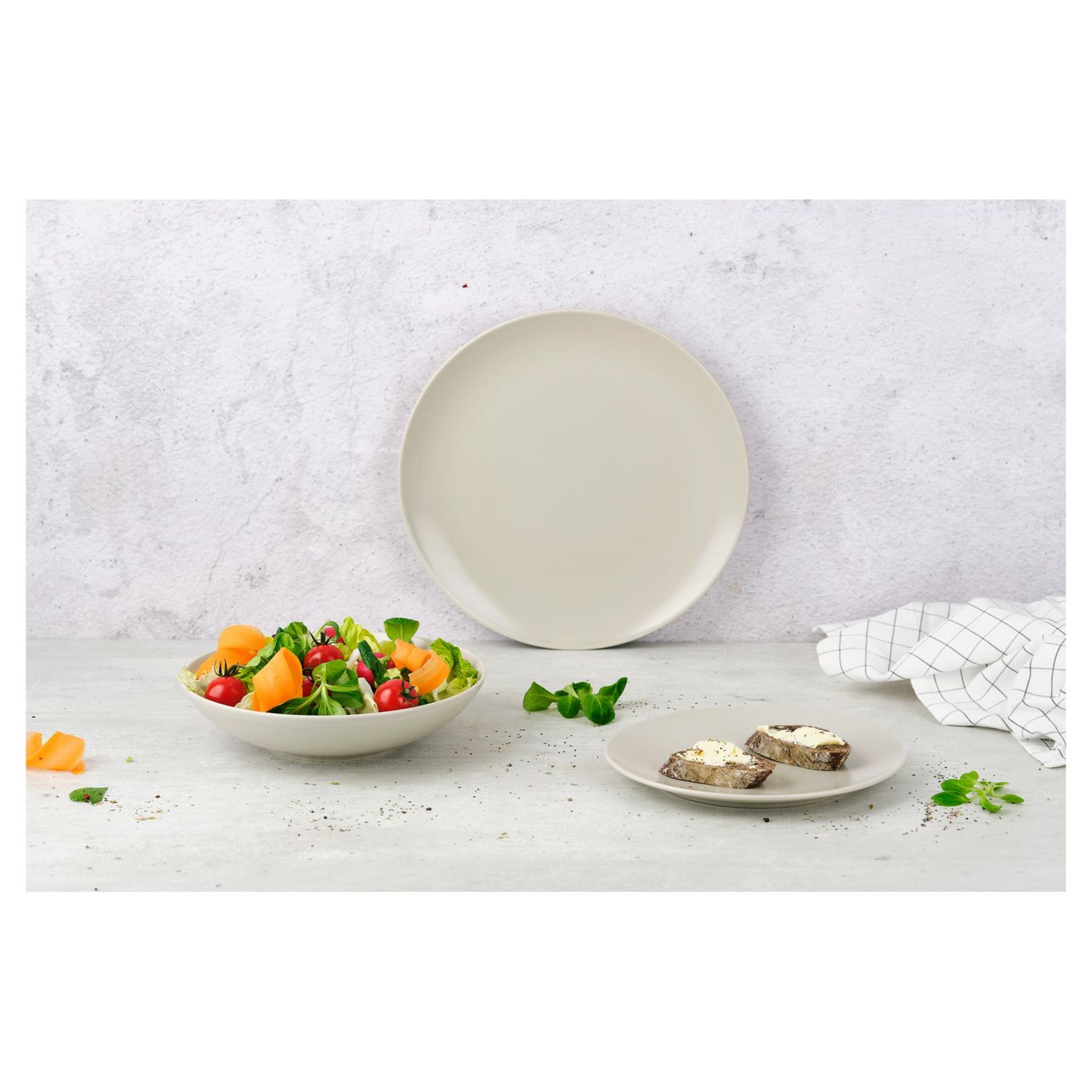 Samy Deco - Service à table 21pièces pour 6 personnes. 6 Bols 6 assiettes  creuses 6 assiettes plates 1 saladier, 1 assiette rectangulaire, 1 assiette  carré. Livraison disponible 🚙 🛵 Route inter