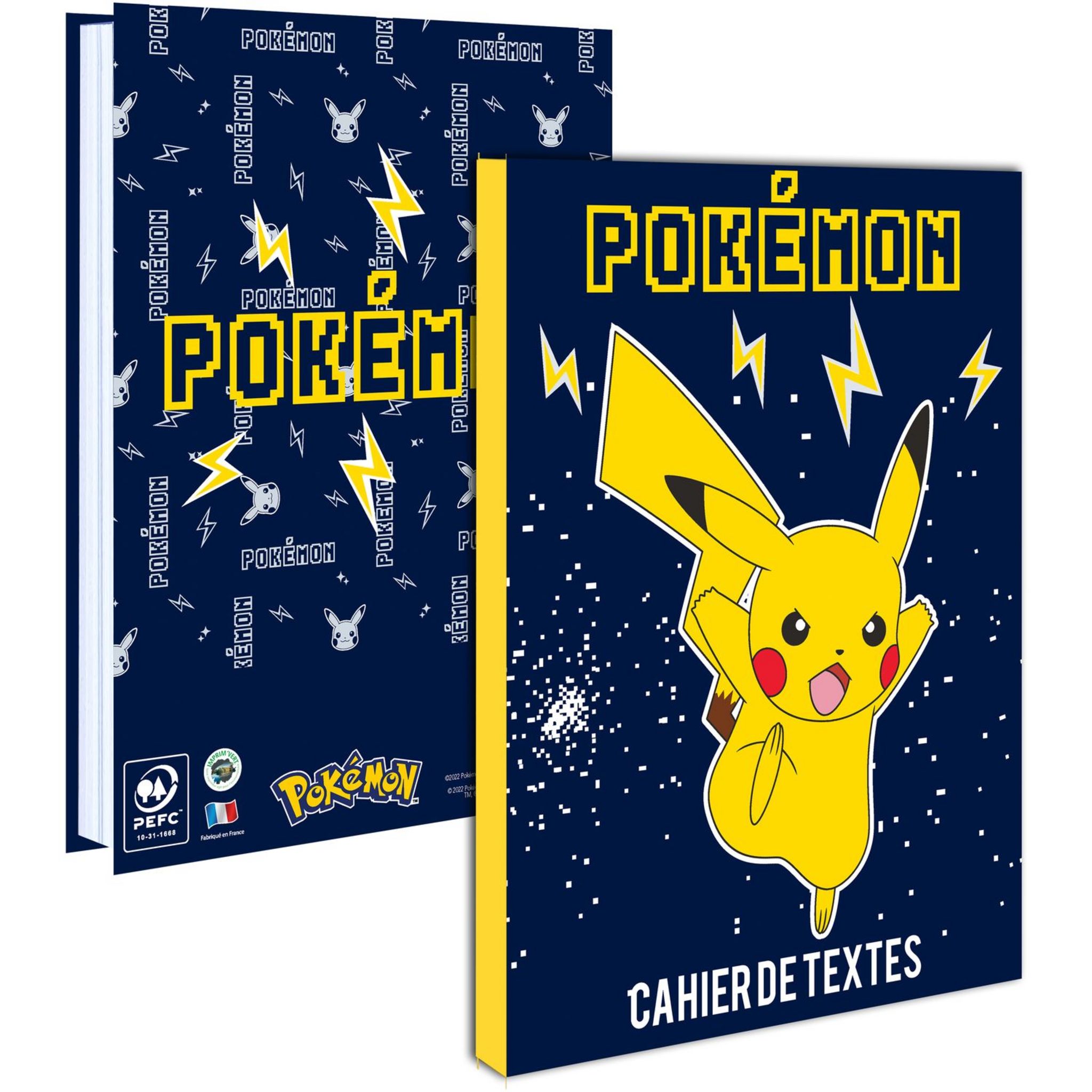 Cahier de textes Pokemon - 17 x 22 cm - Bagtrotter Pas Cher