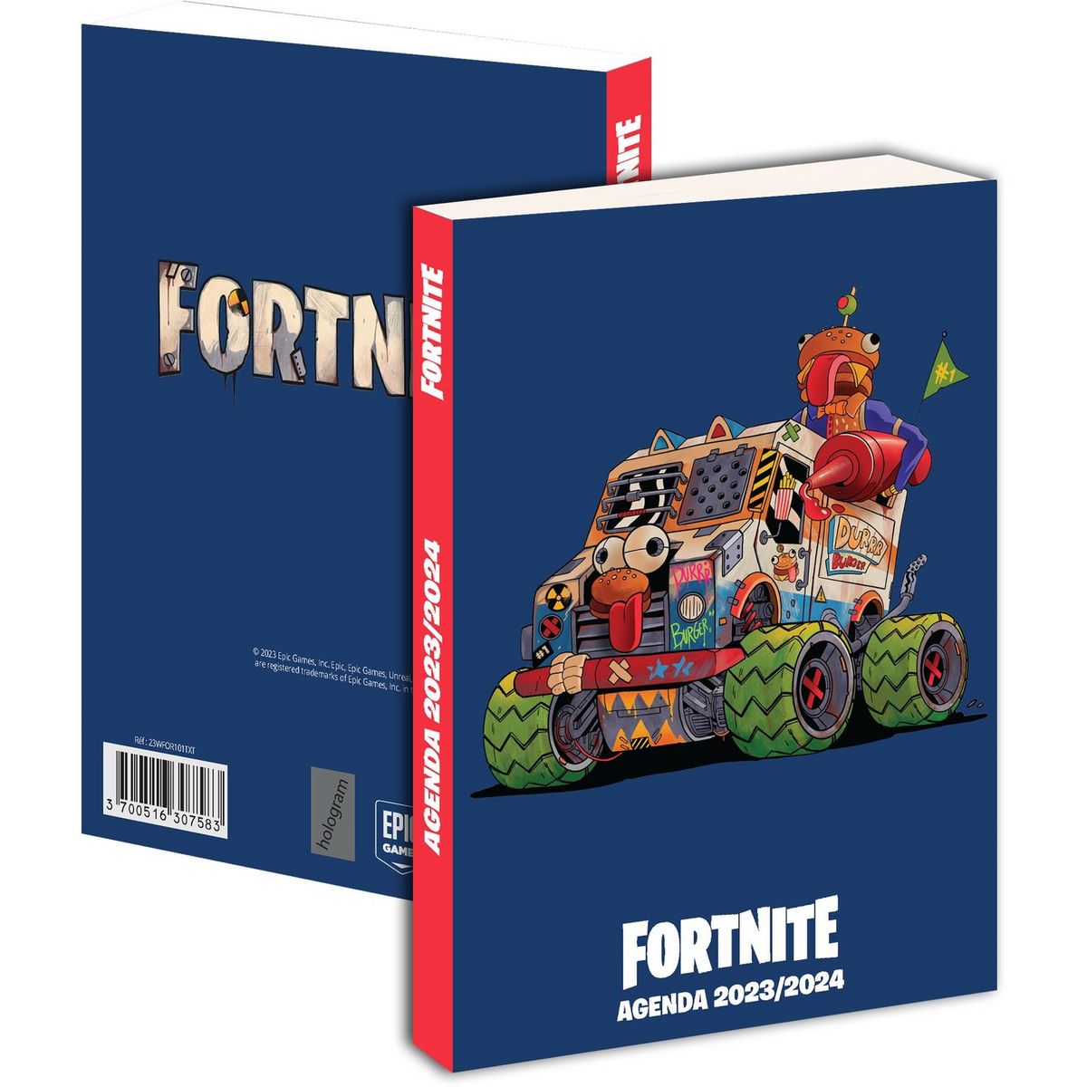 Agenda journalier 12x17 cm Fortnite 2023 2024 pas cher Auchan.fr