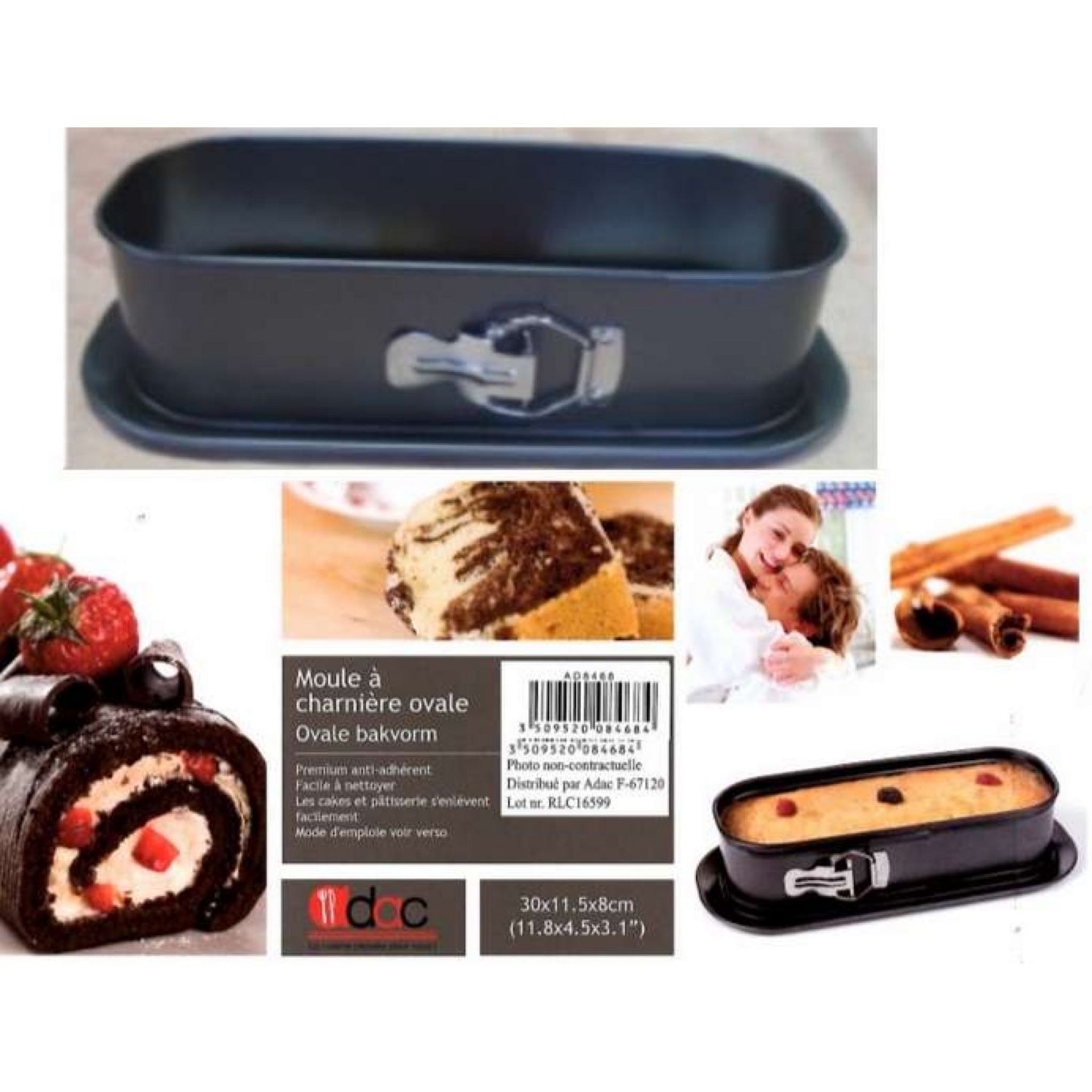 TEFAL Lot de 2 moules cake long CREABAKE pas cher 