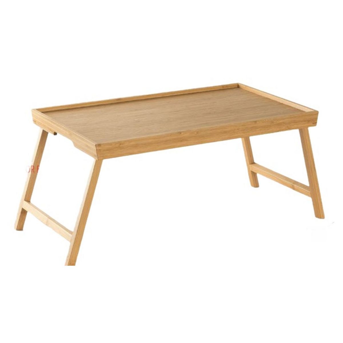 Table En Bambou Plateau En Bois Avec Pieds Pour Lit Sous Un