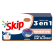 SKIP Lessive capsules 3en1 sensitive peaux sensibles & bébé 38 capsules