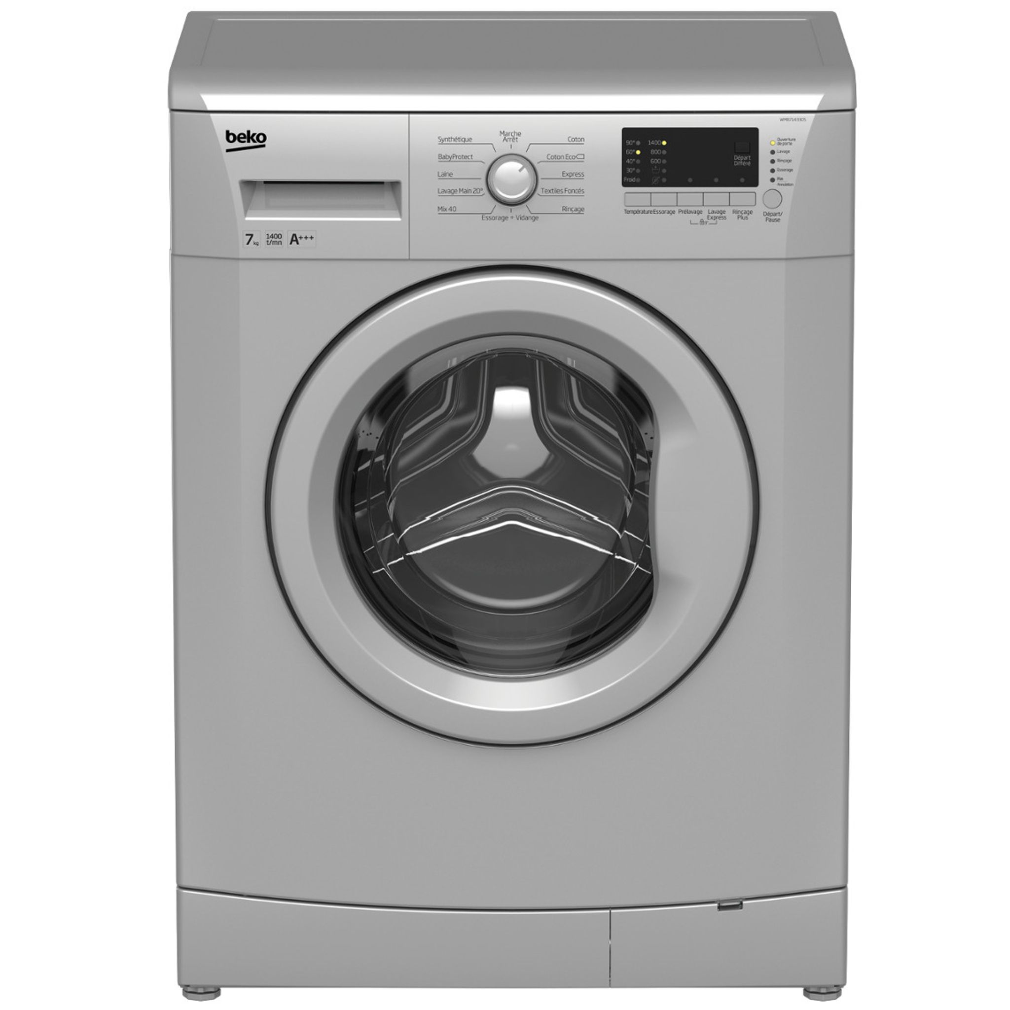 BEKO Lave-linge hublot WMB714330S, 7 Kg, 1400 T/min pas cher