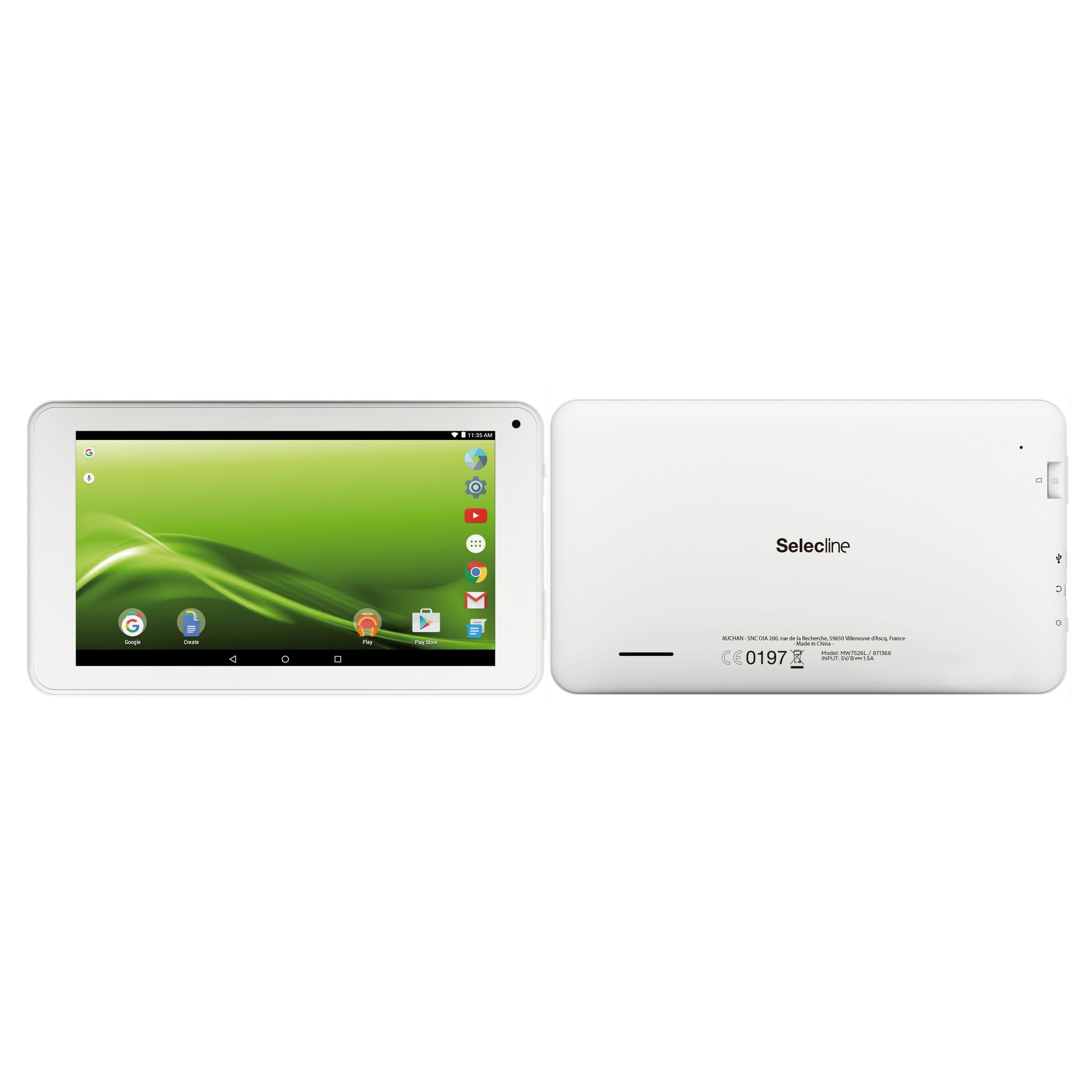 SELECLINE Tablette tactile hybride 2 EN 1 W10 - Blanc pas cher 