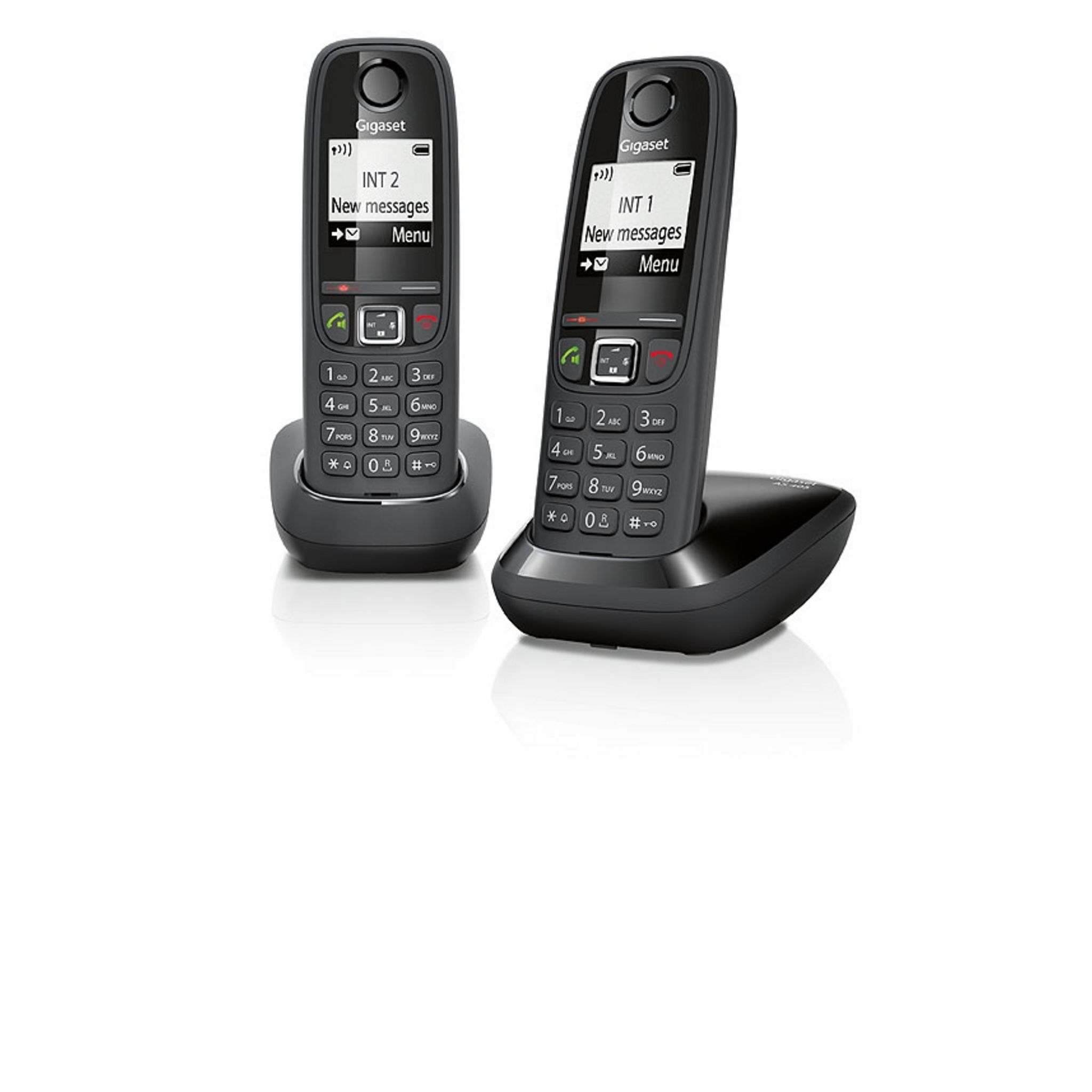 Gigaset - téléphone fixe duo sans fil DECT/GAP sans répondeur noir