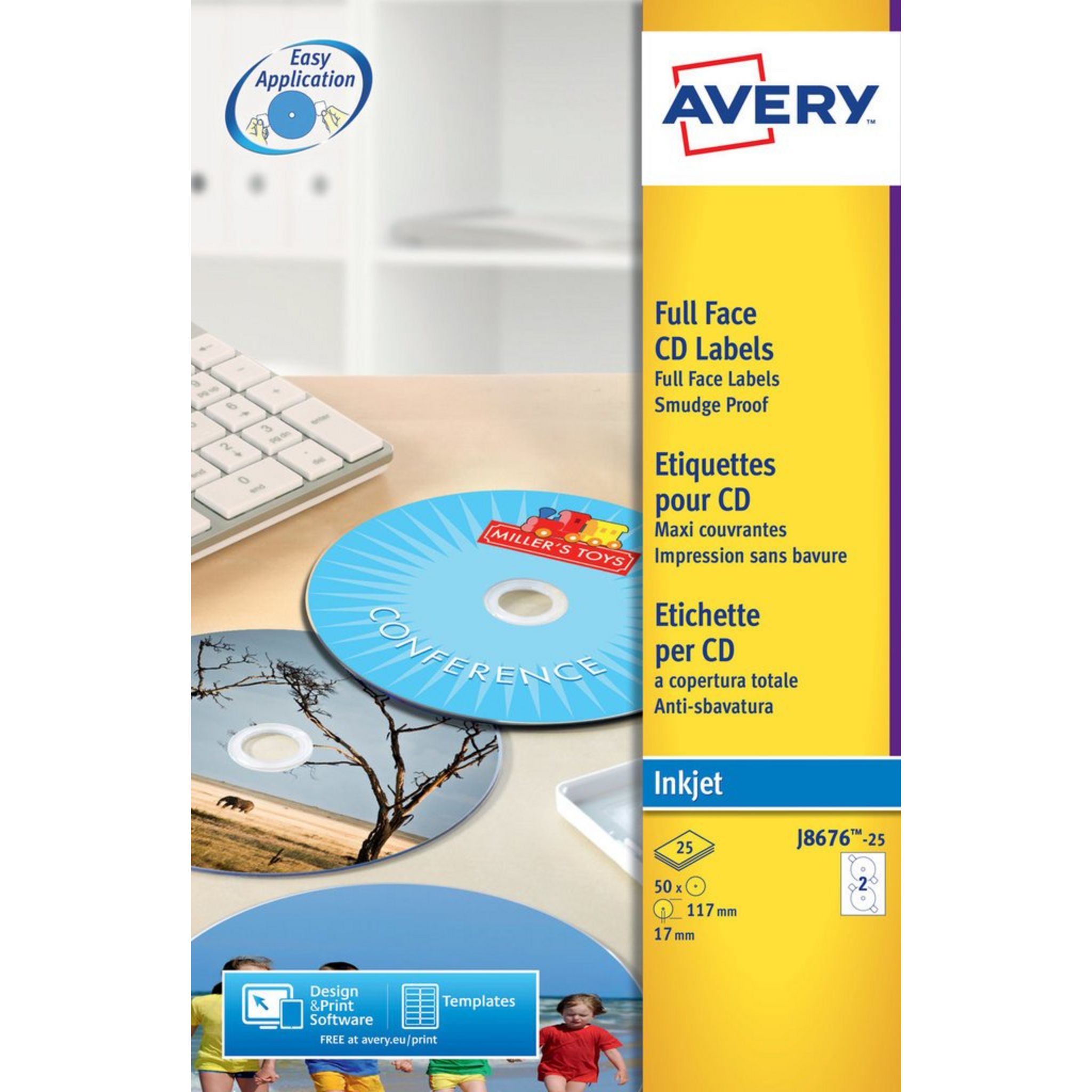 AVERY Etiquettes autocollantes J8167-12 pas cher 