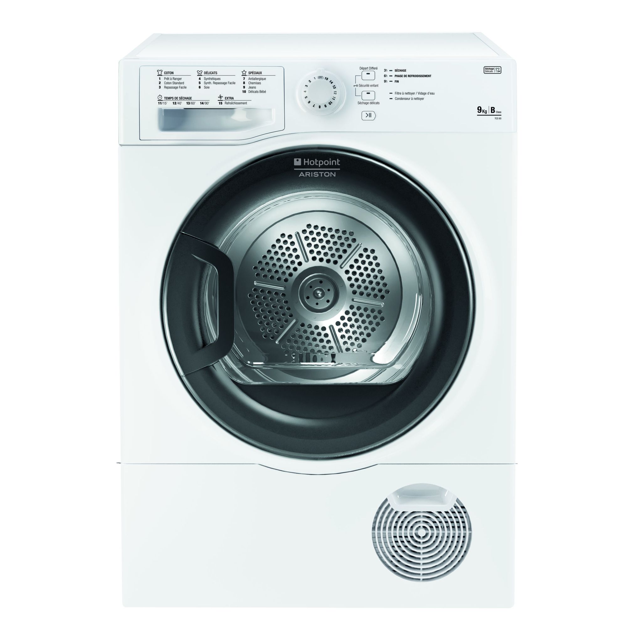 HOTPOINT Sèche-linge hublot TCS 93B GH (FR), 9 Kg, Condensation pas cher 