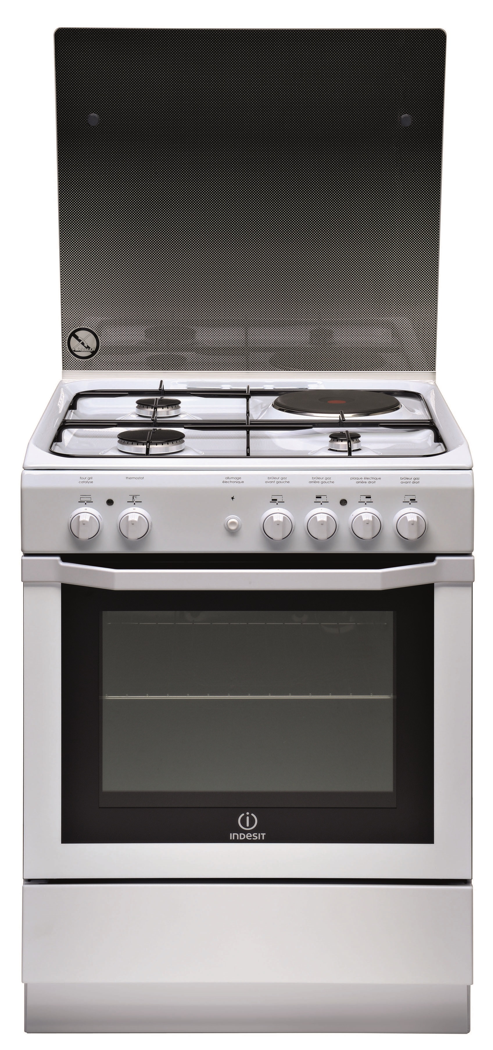 Cuisiniere 4 feux gaz blanc INDESIT EI6GGCAEWFR