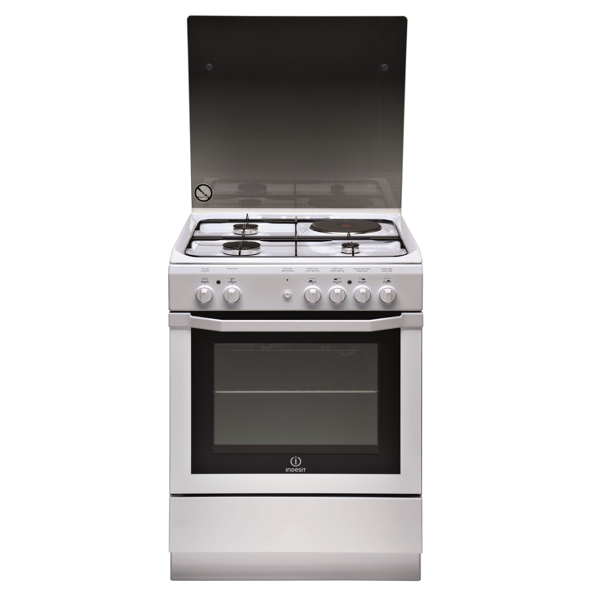 INDESIT Cuisinière induction I63I 6C6A.T(X) / FR, 60 cm, 3 foyers avec  booster, four Multifonction pas cher 