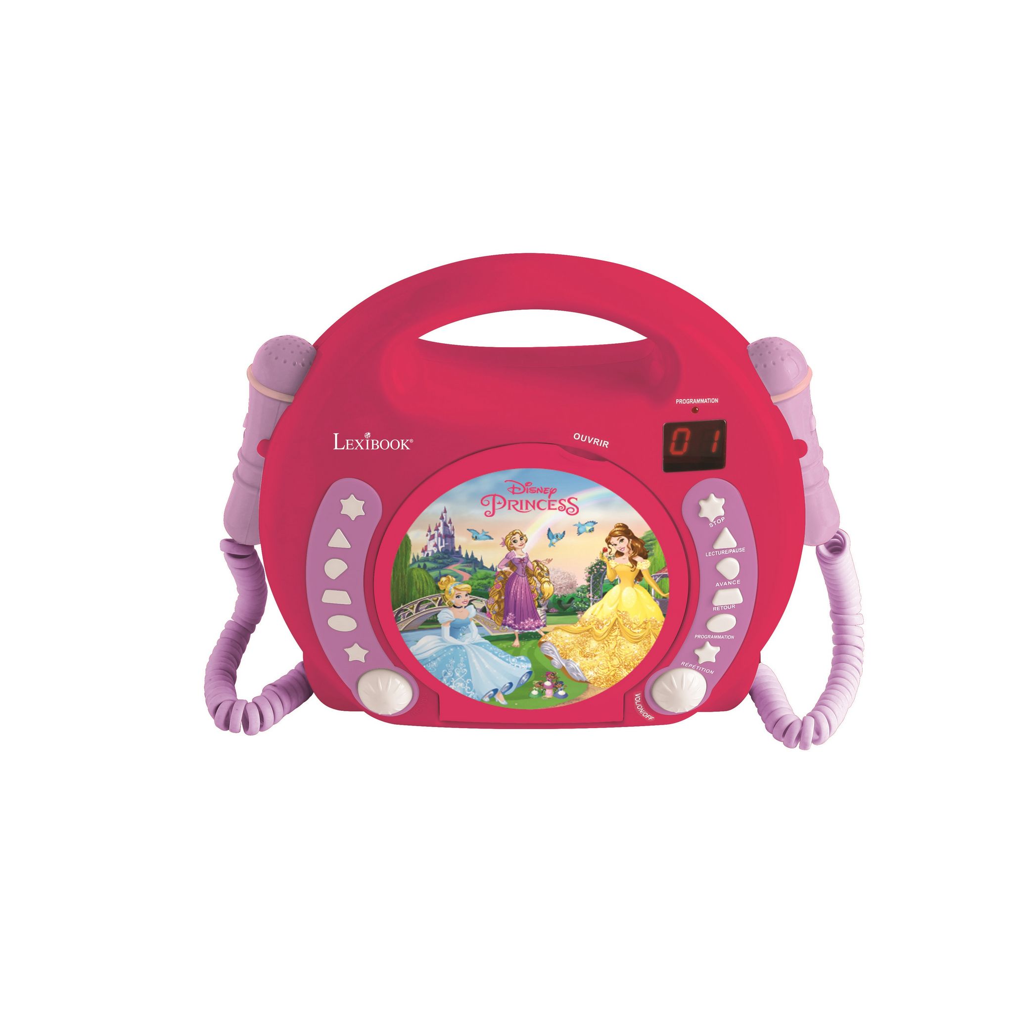 LEXIBOOK RCDK100 - Disney - Lecteur CD avec micro pas cher 