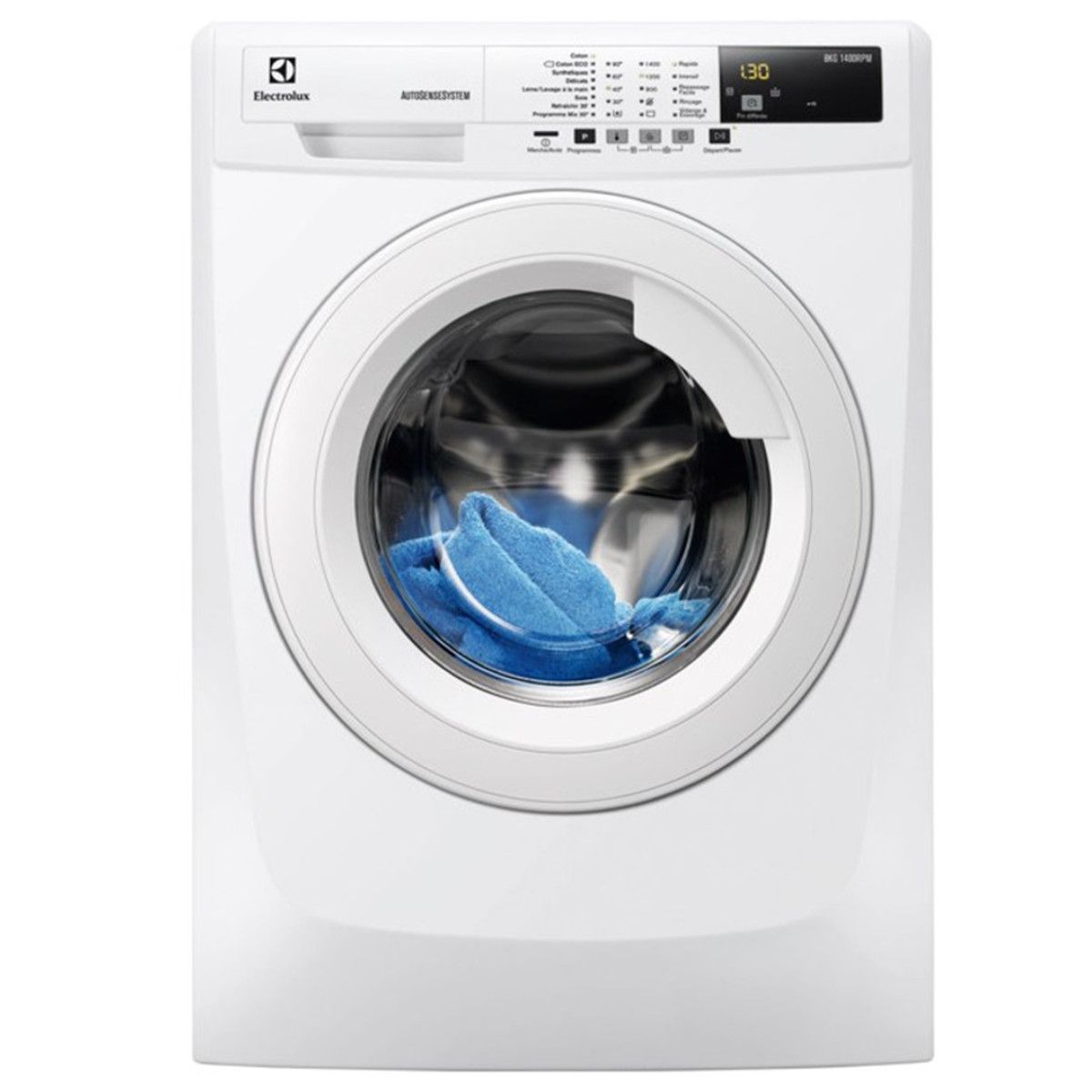 ELECTROLUX Lave-linge hublot EWF1481BS, 8 Kg, 1400 T/min pas cher 